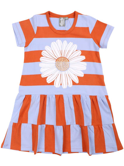 ORGANIC - Danemiva SS Dress Light Rust/Lilla DAISY