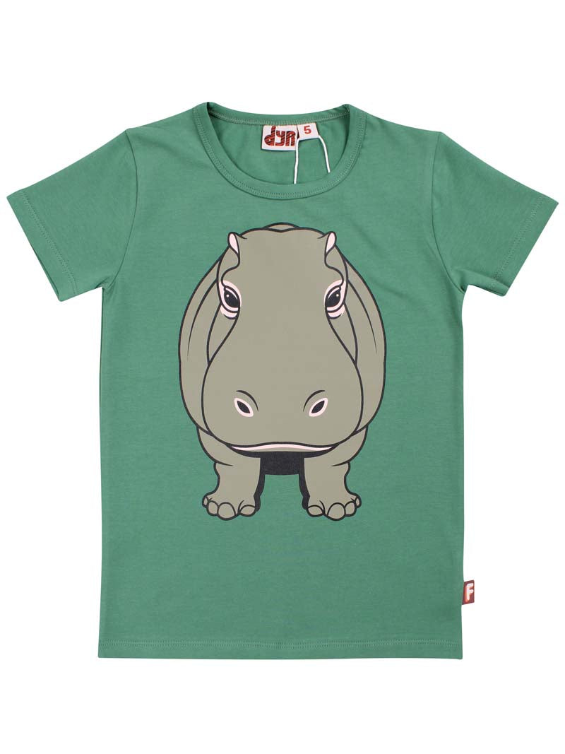Børne t-shirt med flodhest