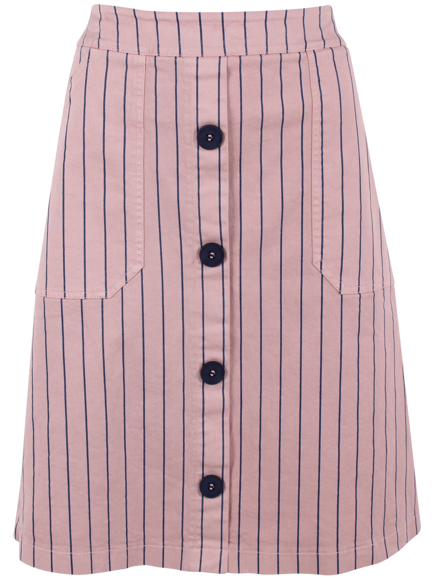 Danekage Stretch Canvas Skirt Light Rose/Dk Navy