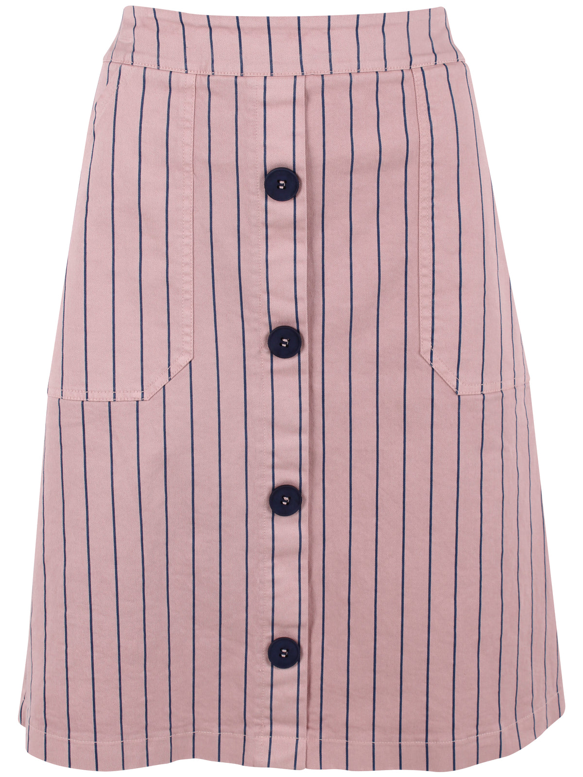 Danekage Stretch Canvas Skirt Light Rose/Dk Navy