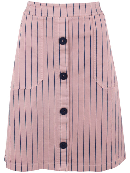 Danekage Stretch Canvas Skirt Light Rose/Dk Navy