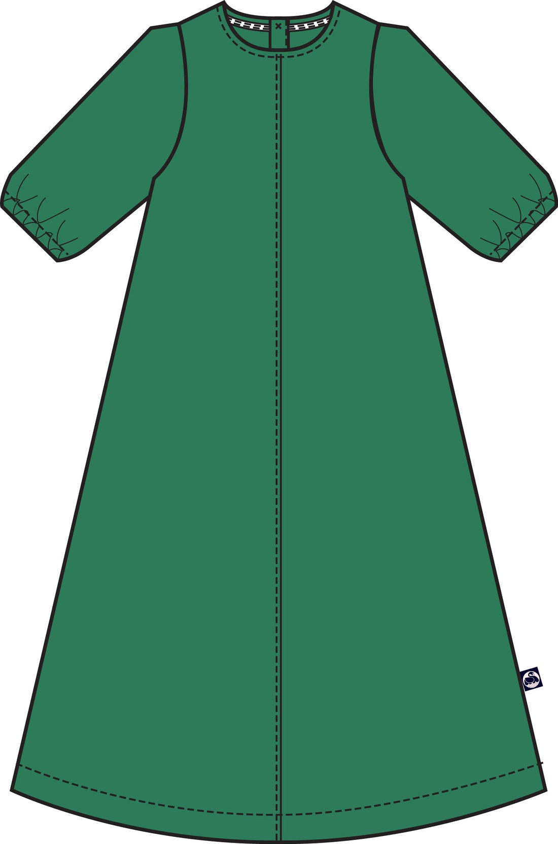 Daniris Searsucker Dress Green