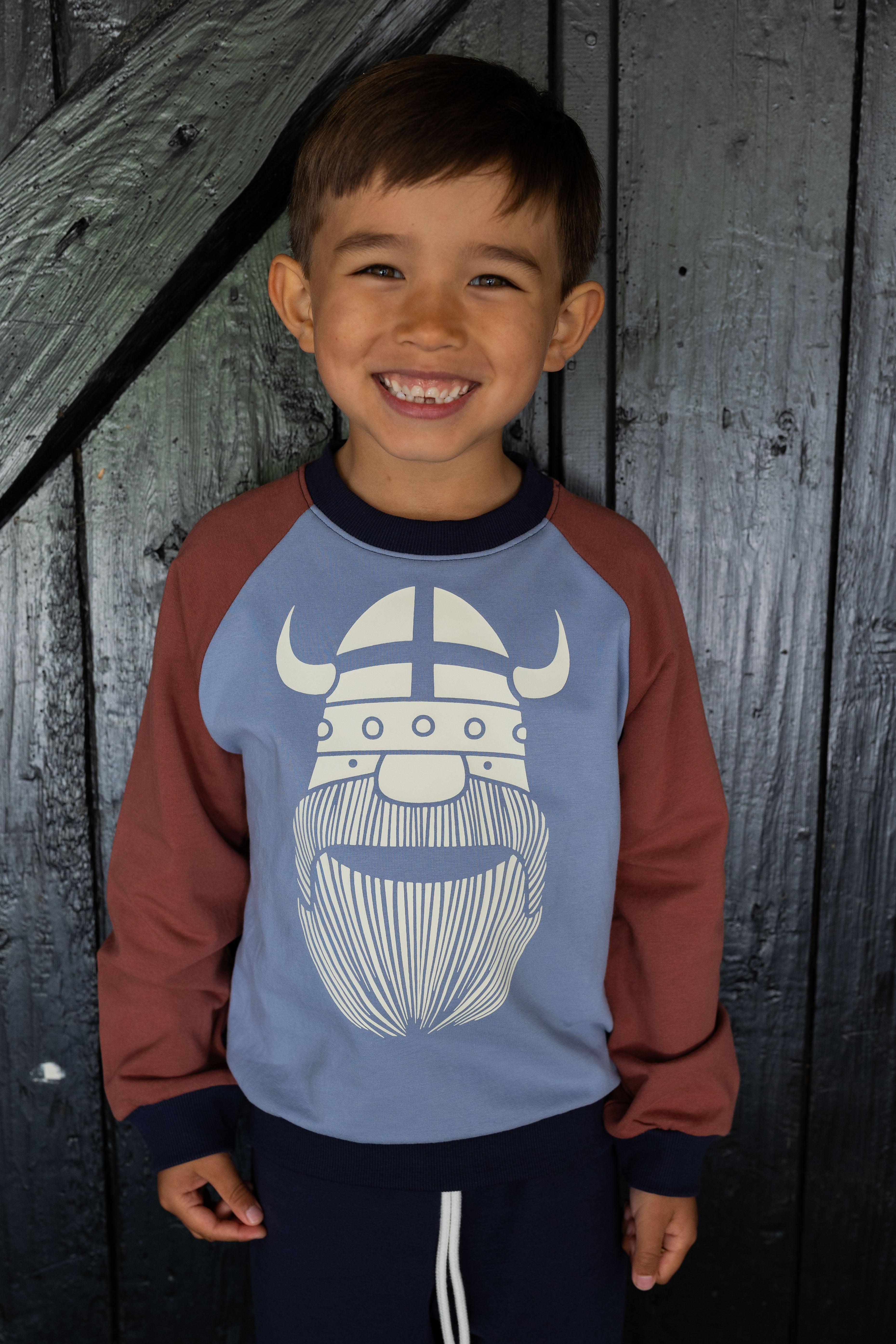Sweater til børn med viking