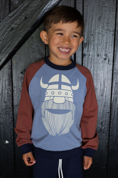 Sweater til børn med viking