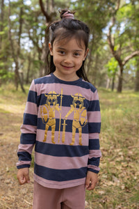 Danesophie Tee Dk Rose Beige/Dk Navy DOUBLE TROUBLE (GLITTER)