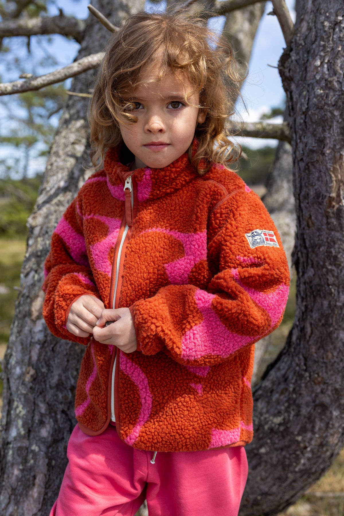 Danetumling Fleece Zip-Up Chili/Soft Cherry TROPS