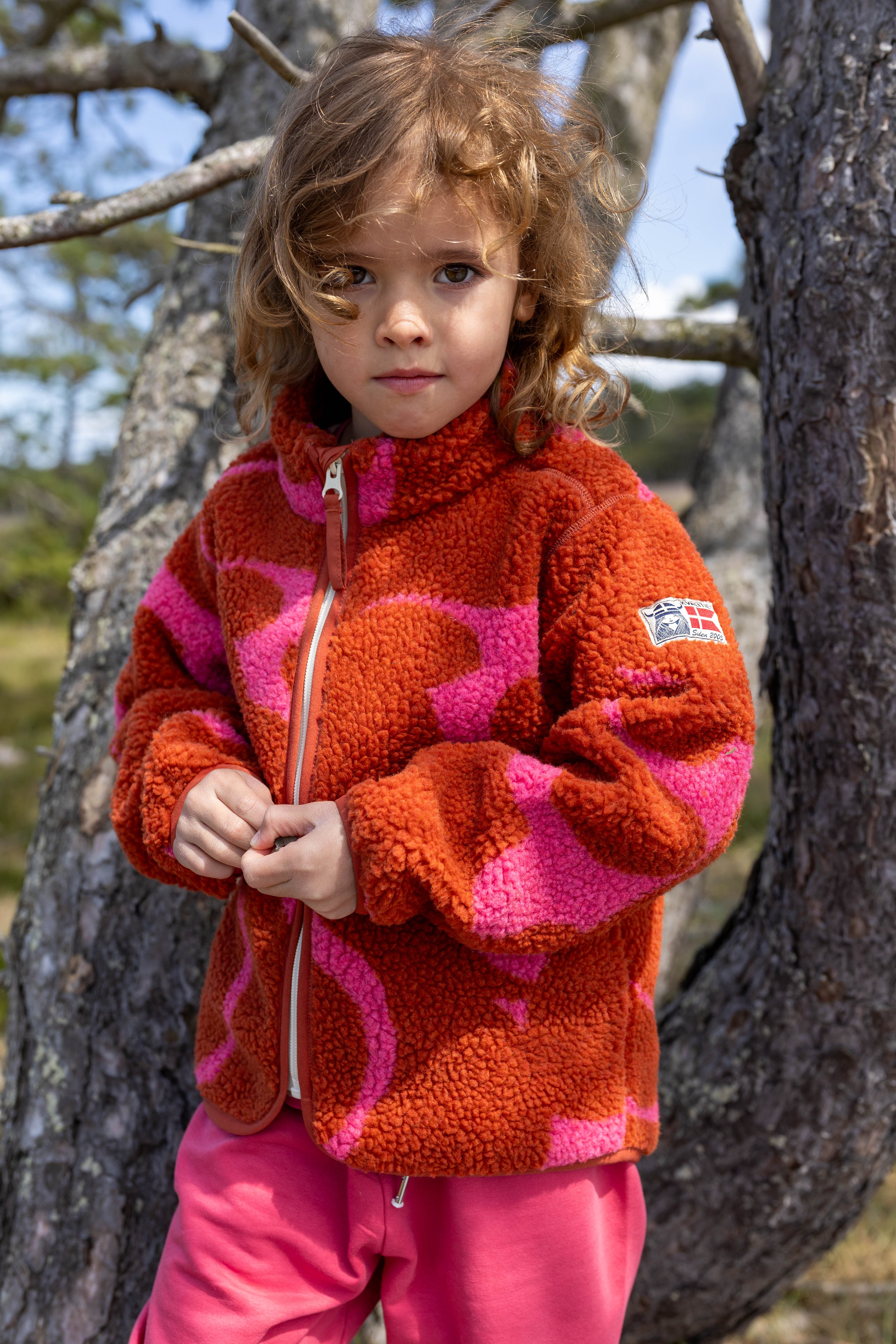 Danetumling Fleece Zip-Up Chili/Soft Cherry TROPS