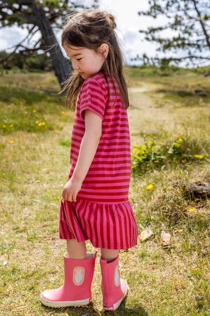 Danebanana Modal Dress Chili/Soft Chery FREJA (GLITTER)