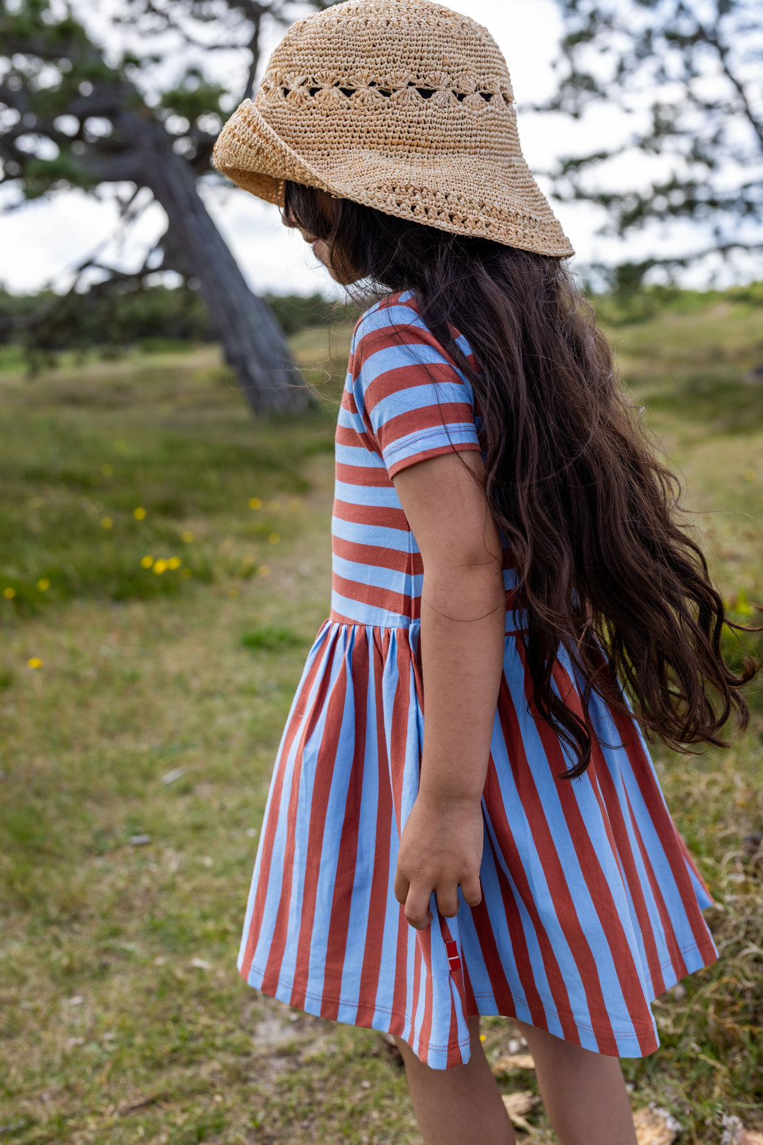 Danebasic Merete SS Dress Cold Sky/Aragon FREJA