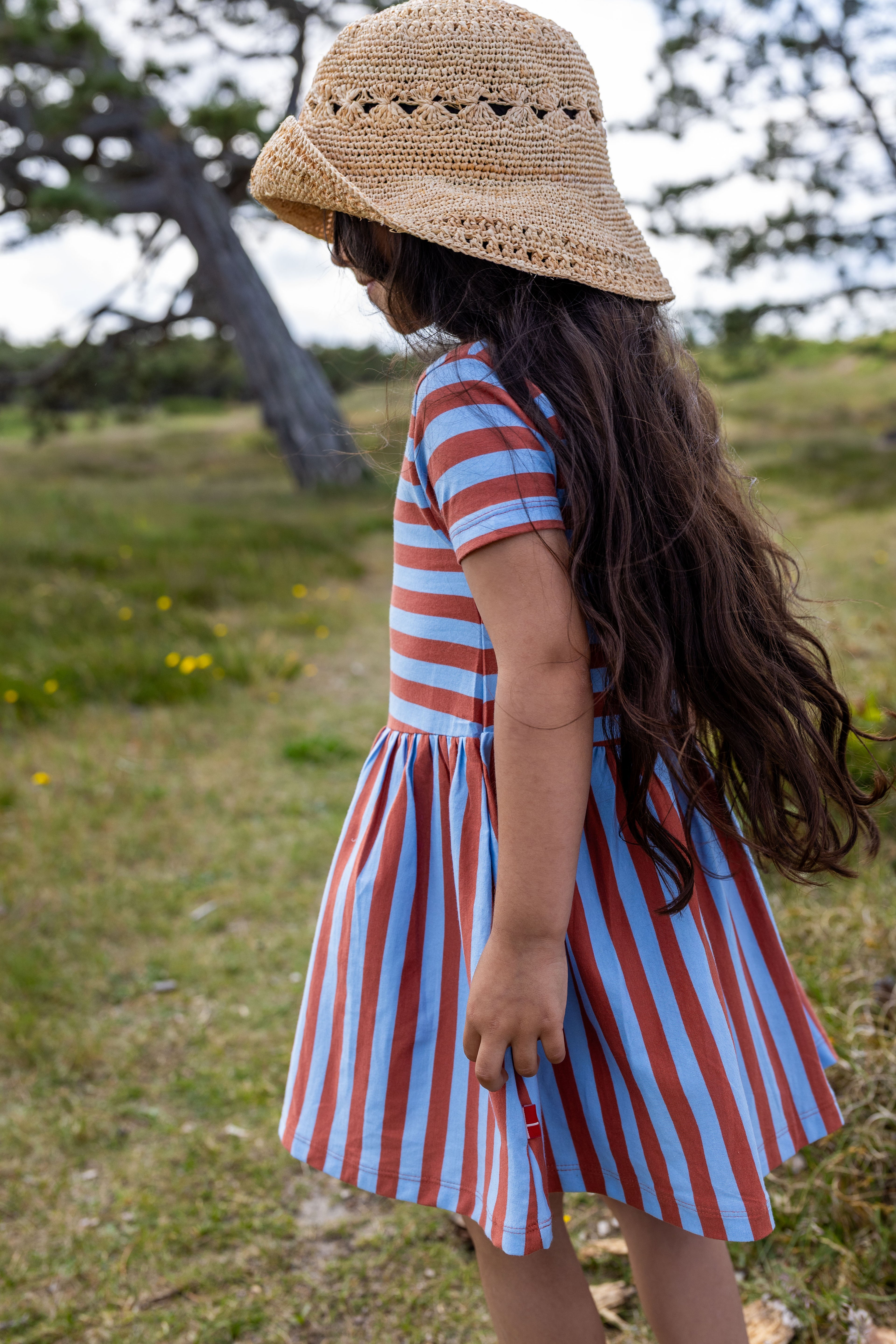 Danebasic Merete SS Dress Cold Sky/Aragon FREJA