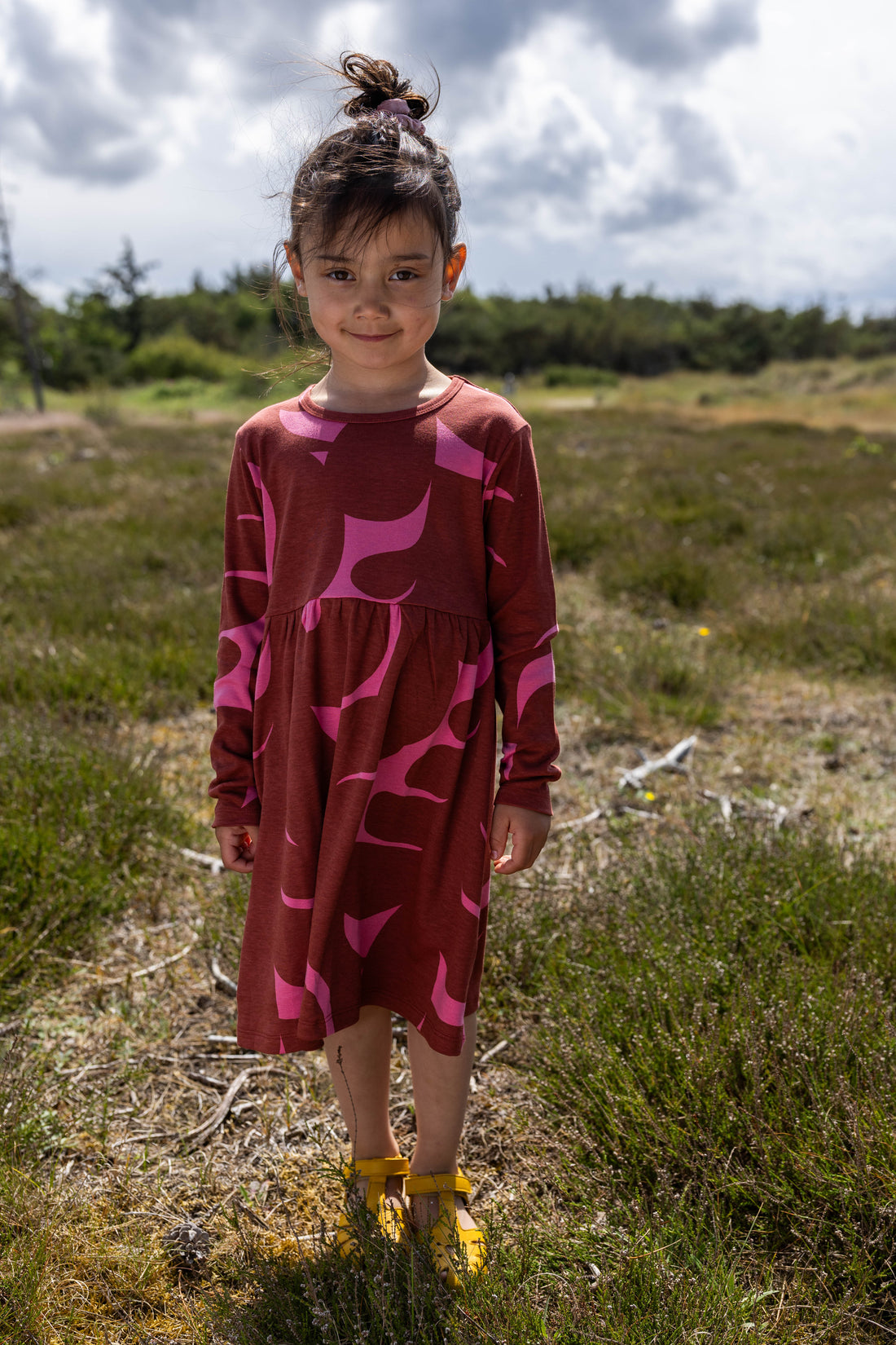 Mønstret kjole til piger.