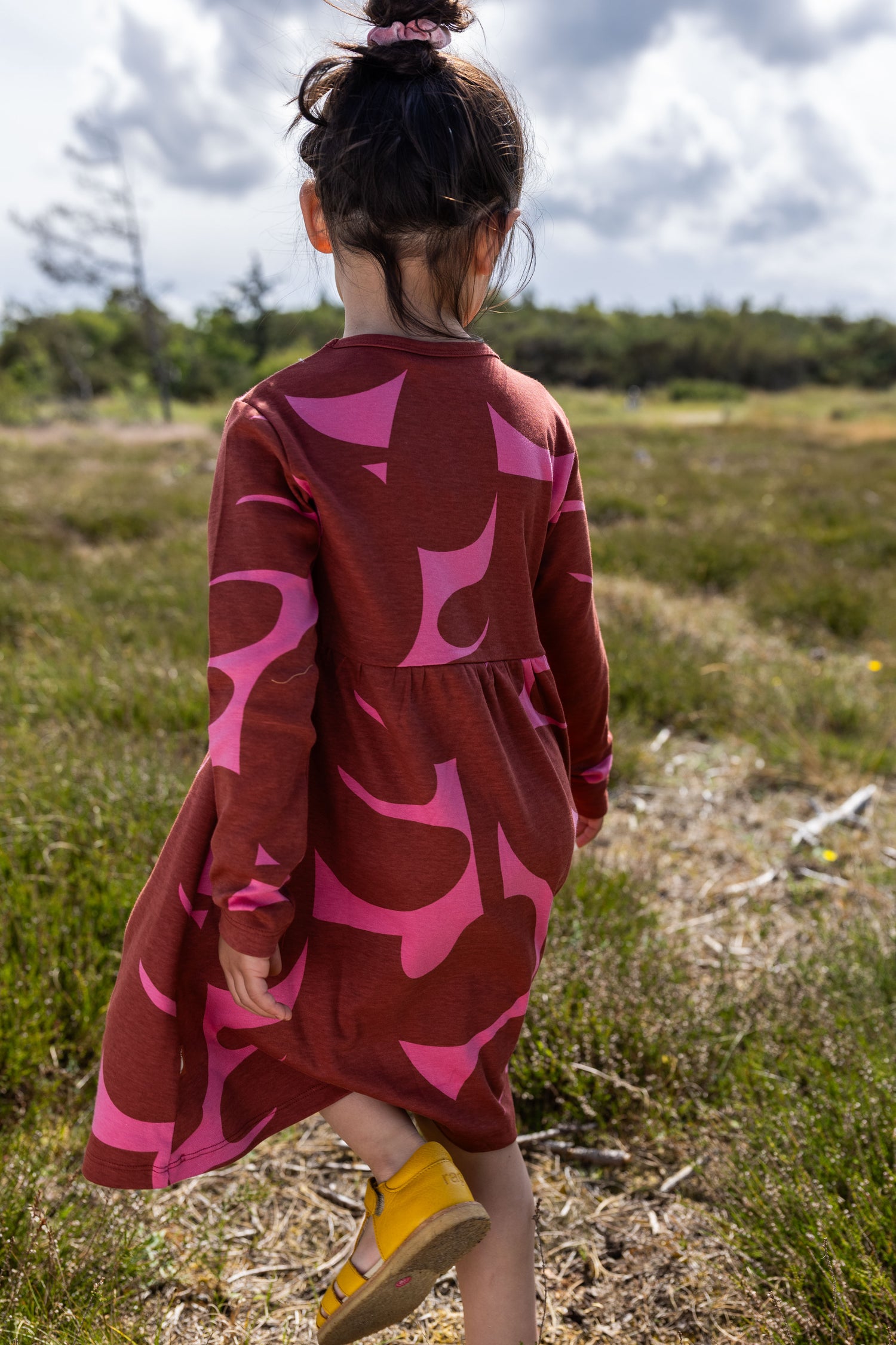 Daneshellfish Interlock LS Dress Chili/Soft Cherry TROPS