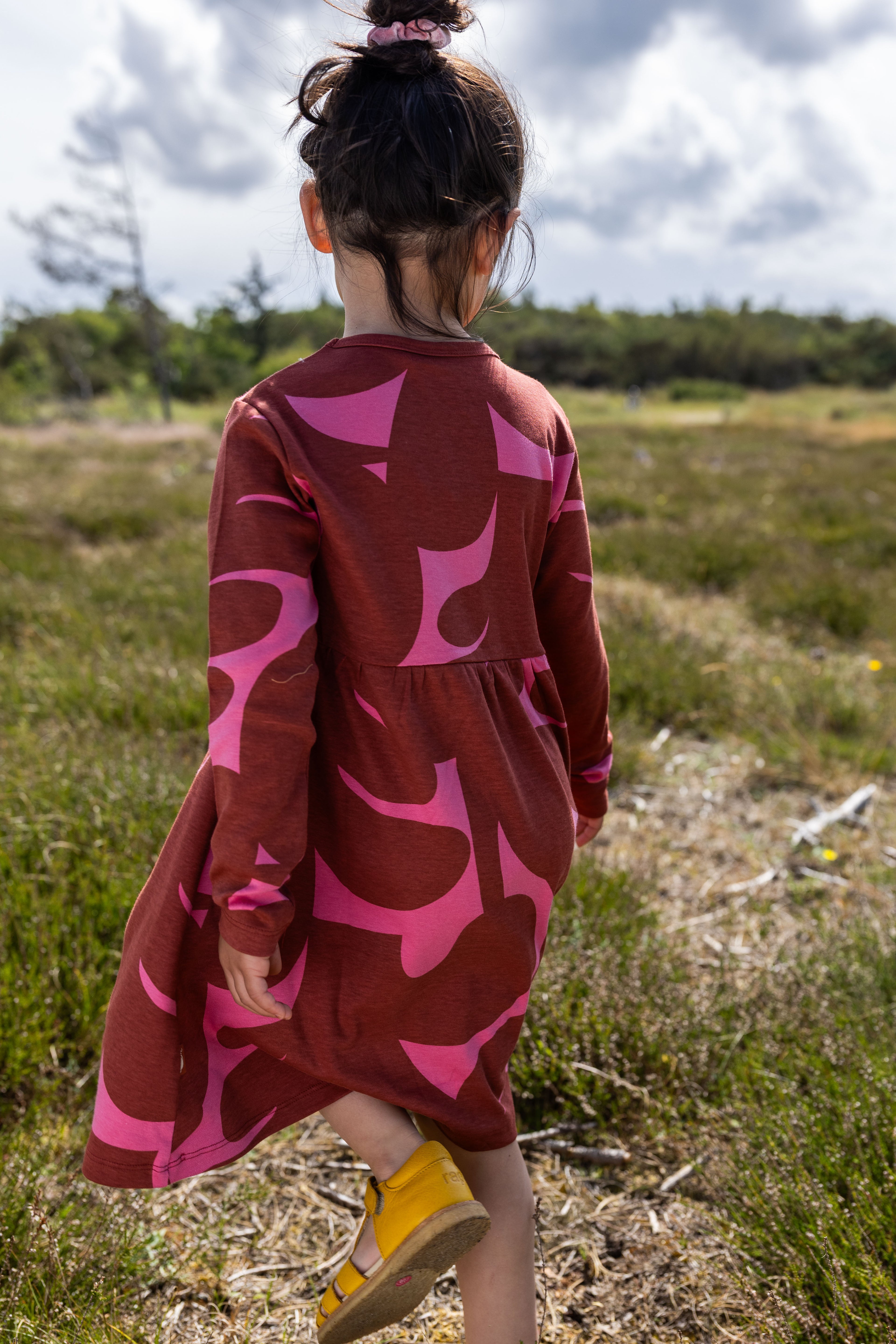 Daneshellfish Interlock LS Dress Chili/Soft Cherry TROPS