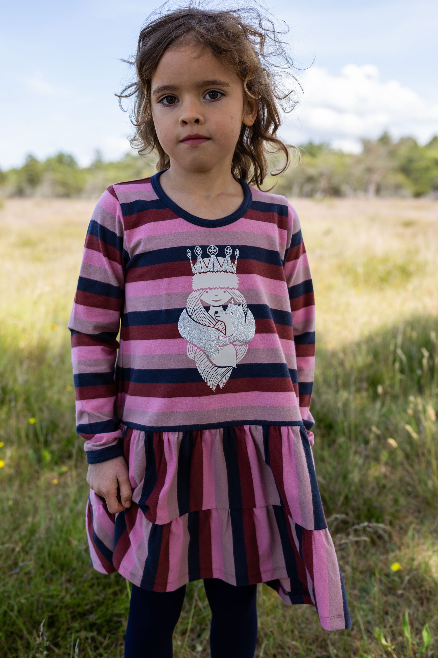 Kjole til børn med prinsesse