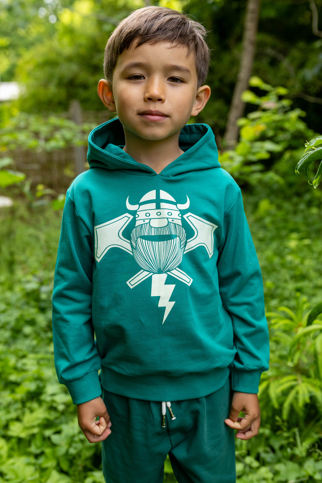 Danewarrior Hoodie Teal Lake THORBOLT (Glow In The Dark)