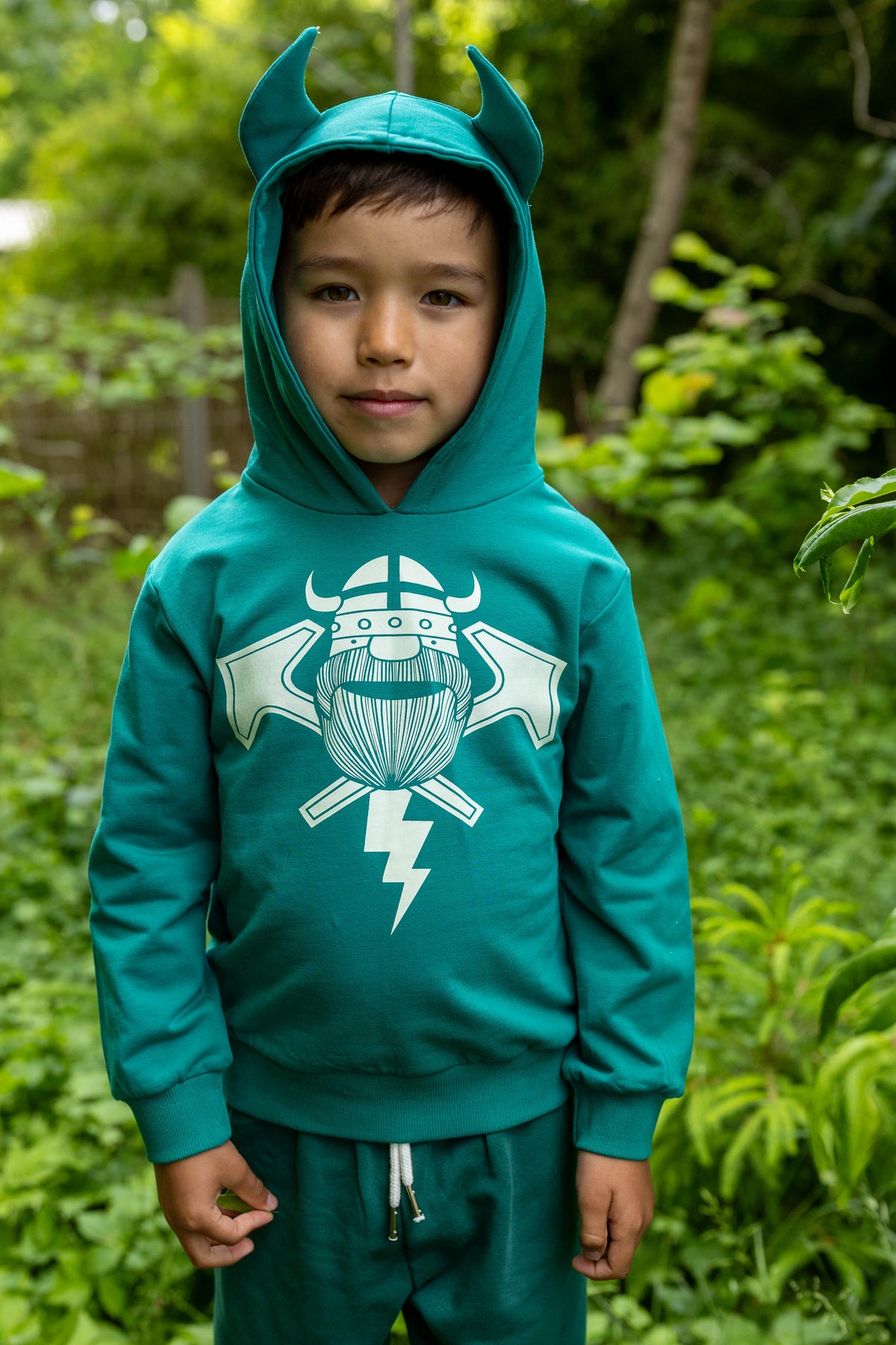 Danewarrior Hoodie Teal Lake THORBOLT (Glow In The Dark)