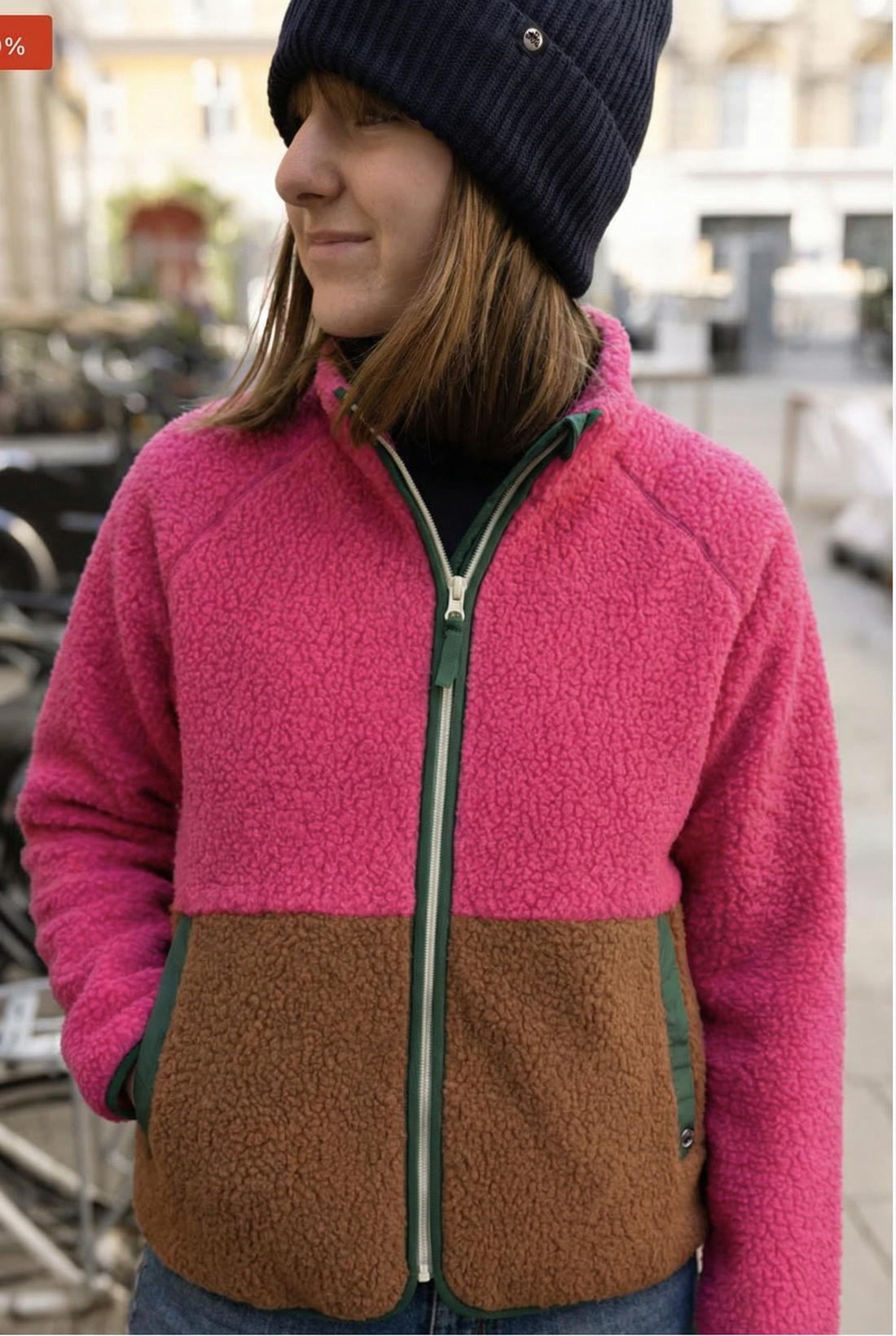 Danegreatness Fleece Jacket Bright Pink/Tobacco