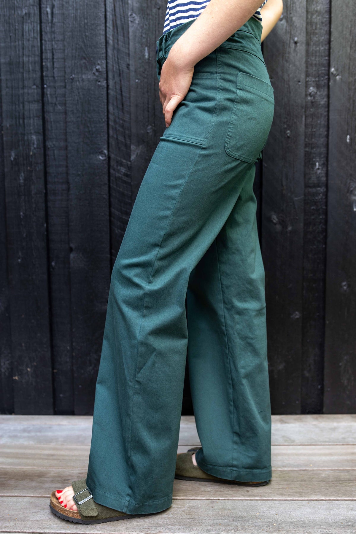Danedaisy Stretch Twill Pants Dk Forest