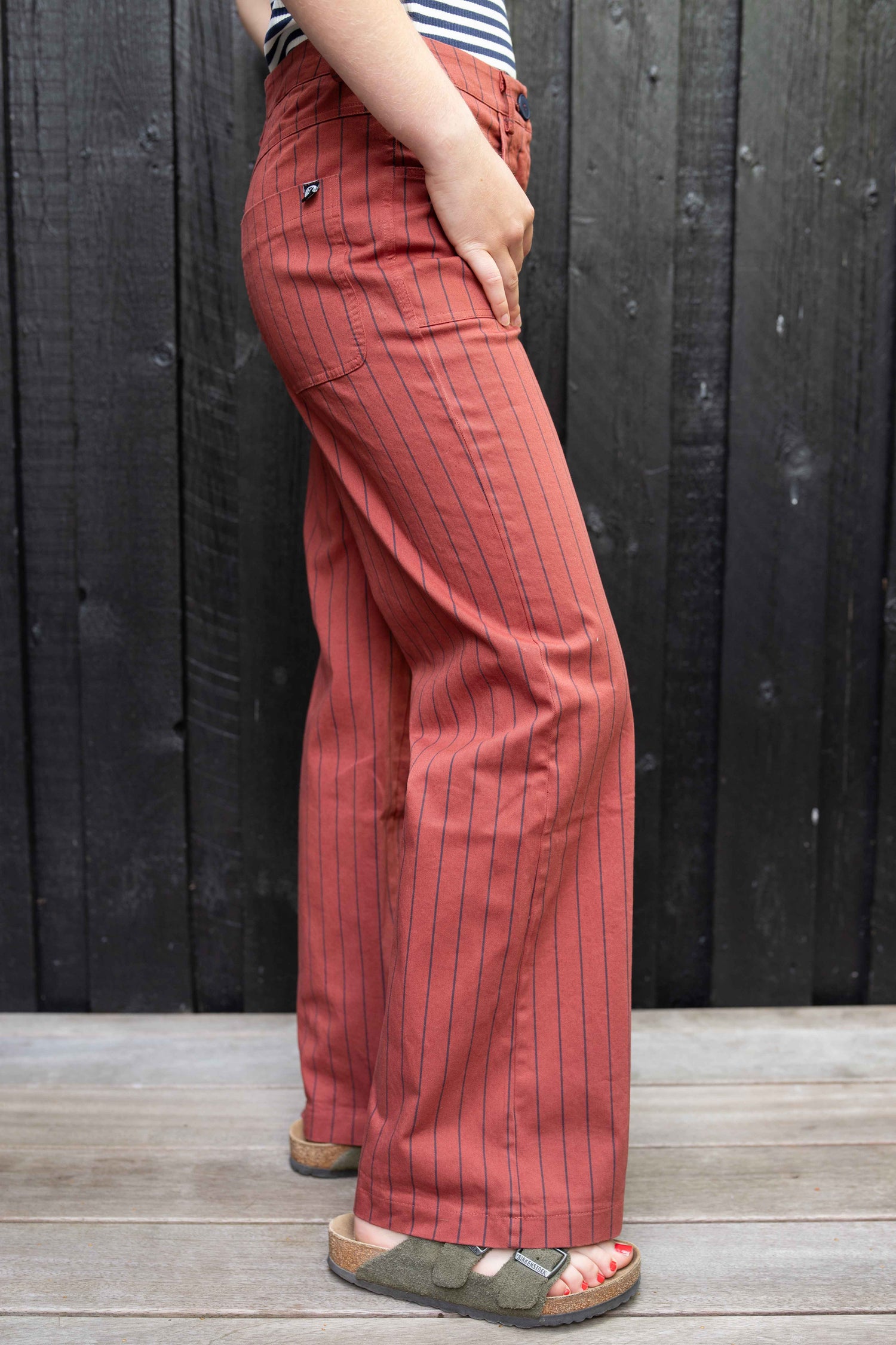 Danedaisy Stretch Canvas Pants Swedish Red/Dk Navy