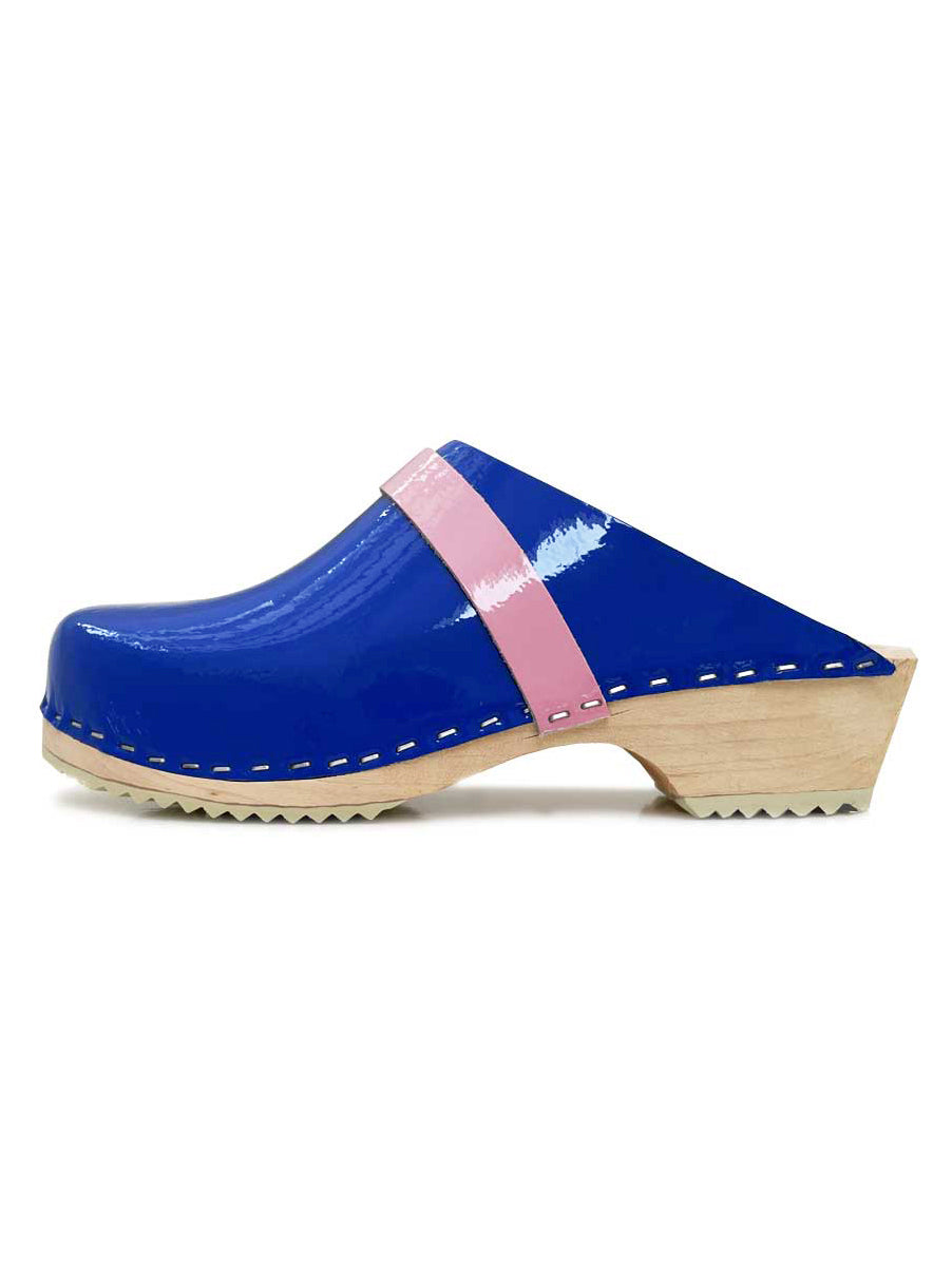 Mine Træsko Cobolt Blue/Pink