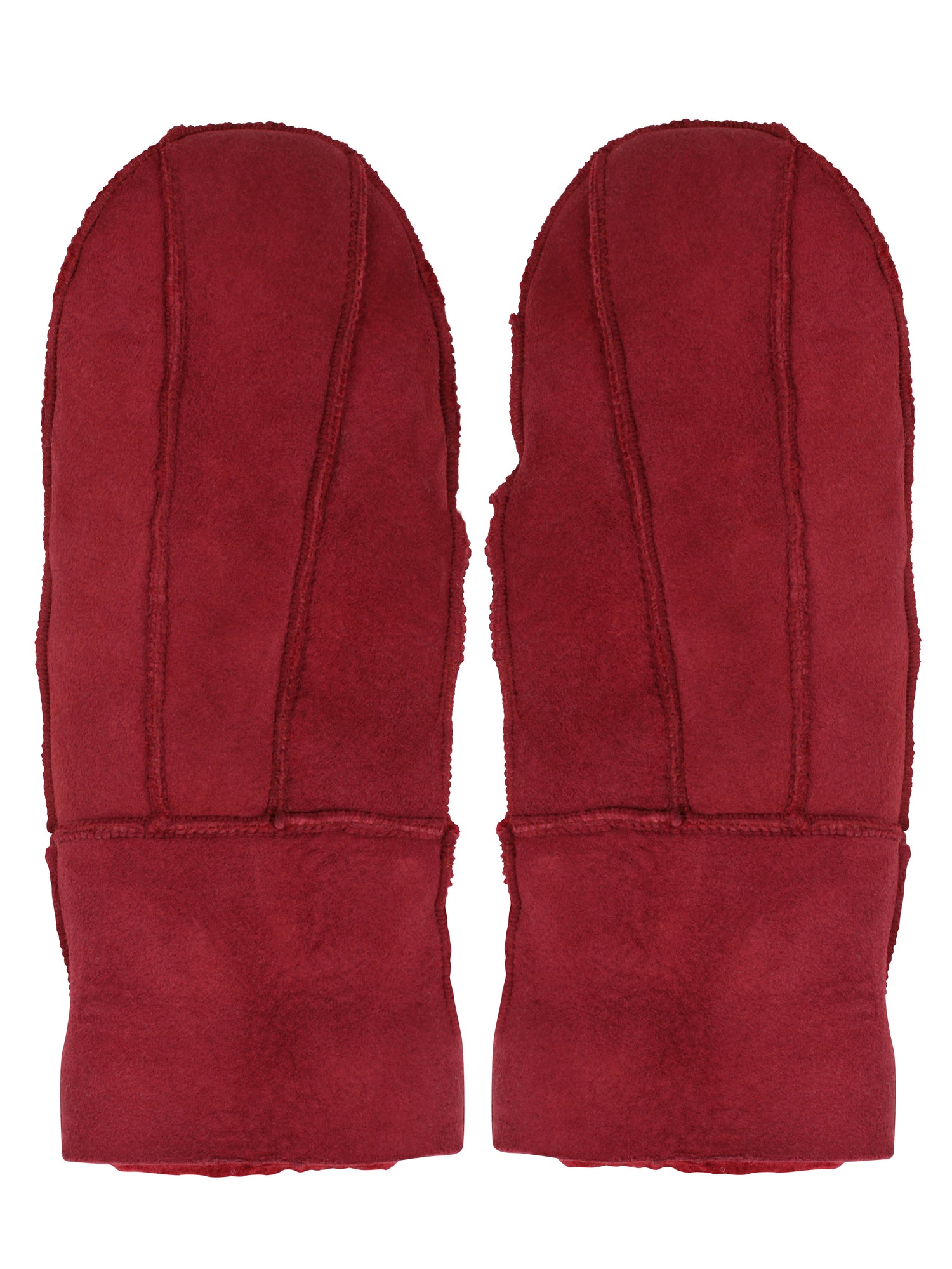 No Waste Sheepskin Gloves Red