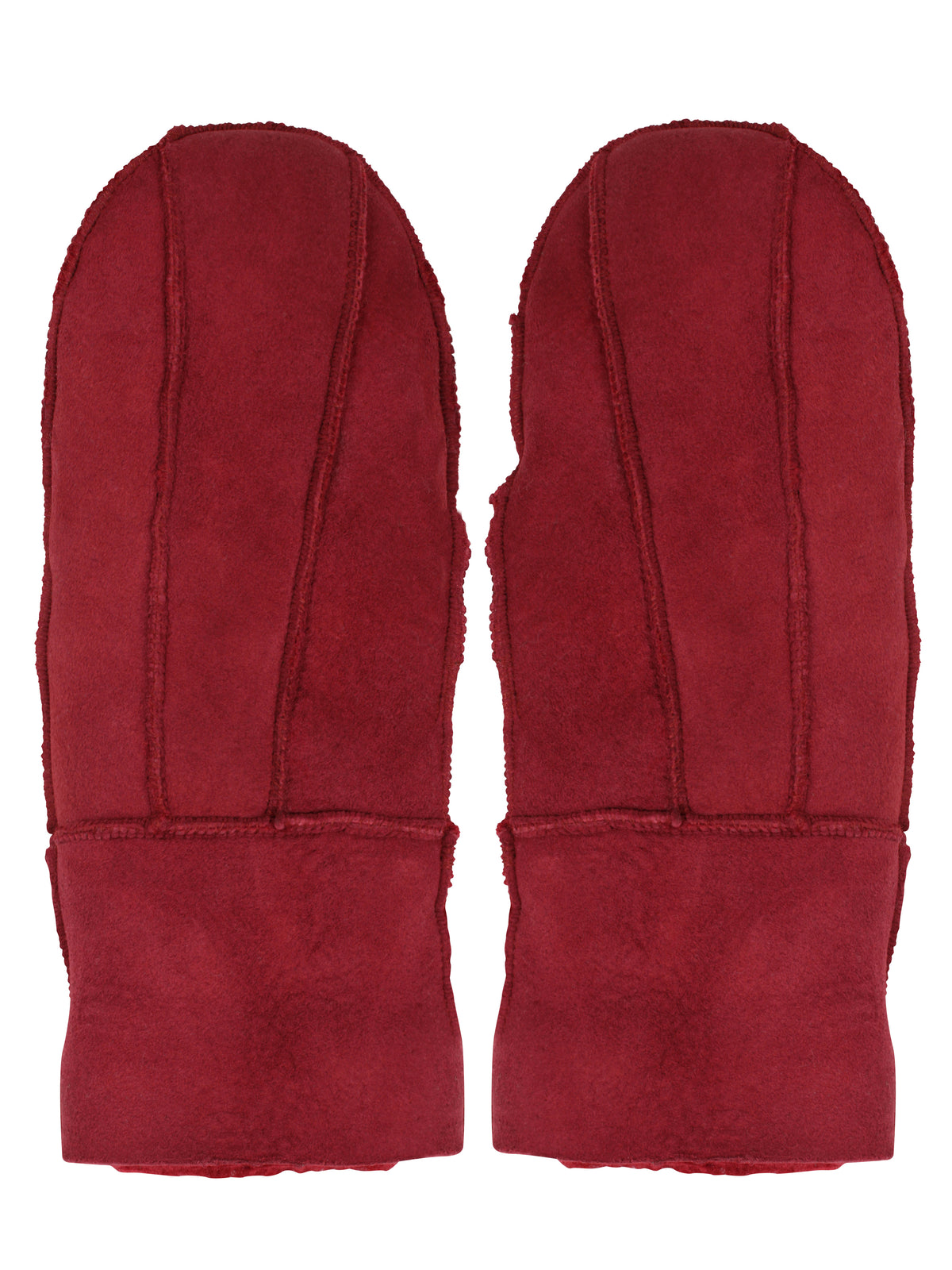 No Waste Sheepskin Gloves Red