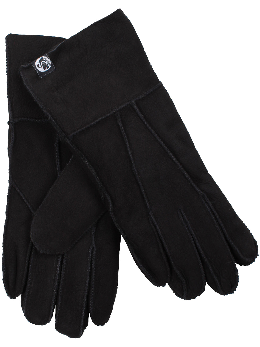 No Waste Sheepskin Mittens Black