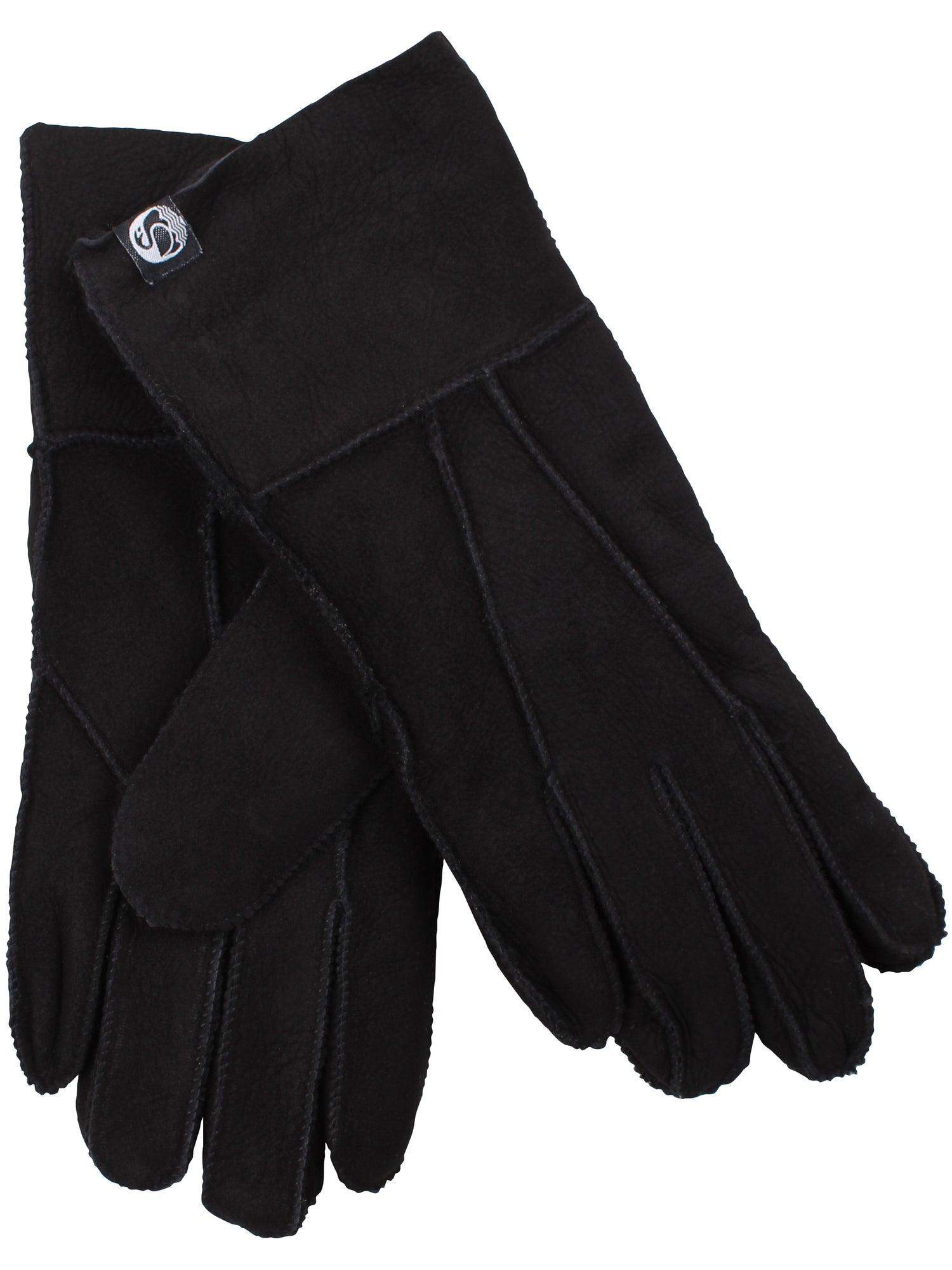 No Waste Sheepskin Mittens Black