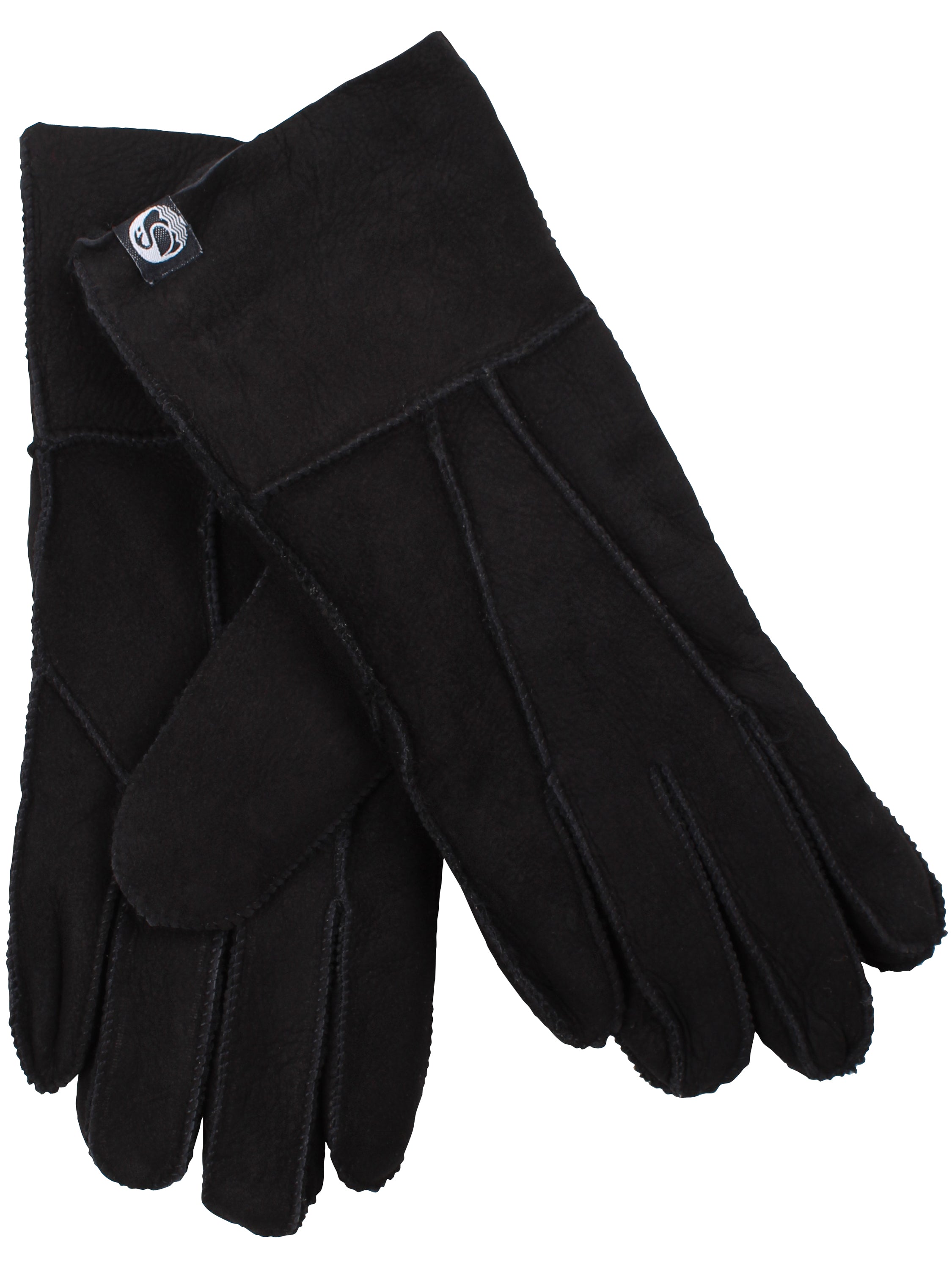 No Waste Sheepskin Mittens Black