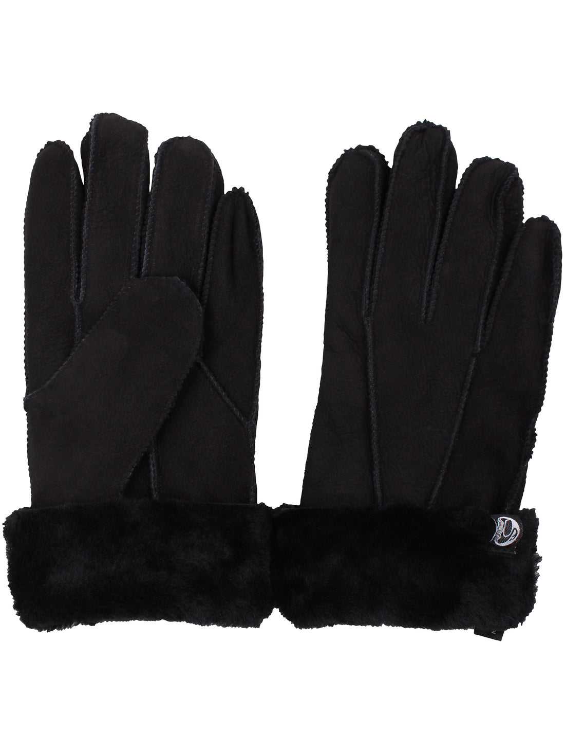 No Waste Sheepskin Mittens Black