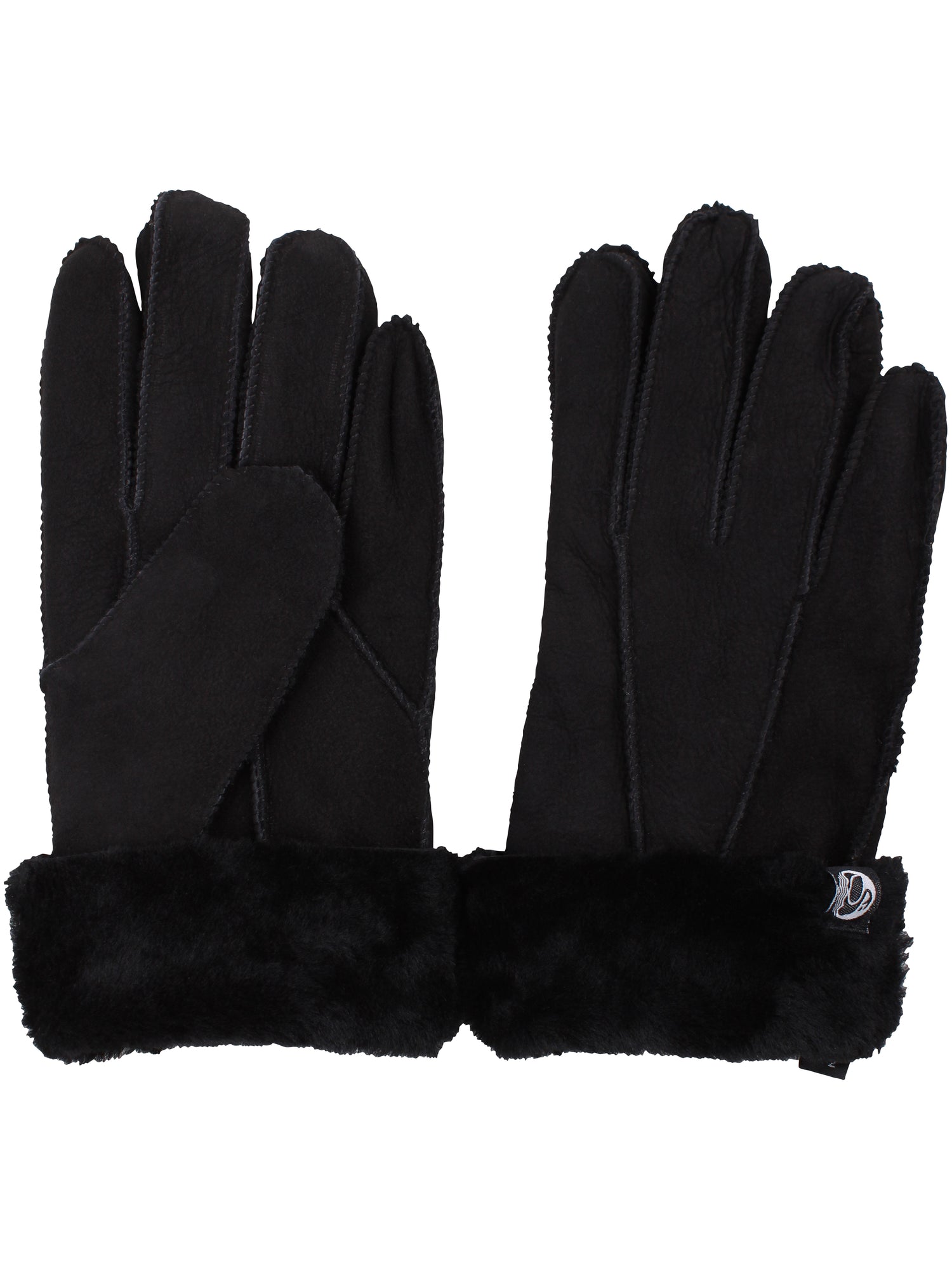 No Waste Sheepskin Mittens Black