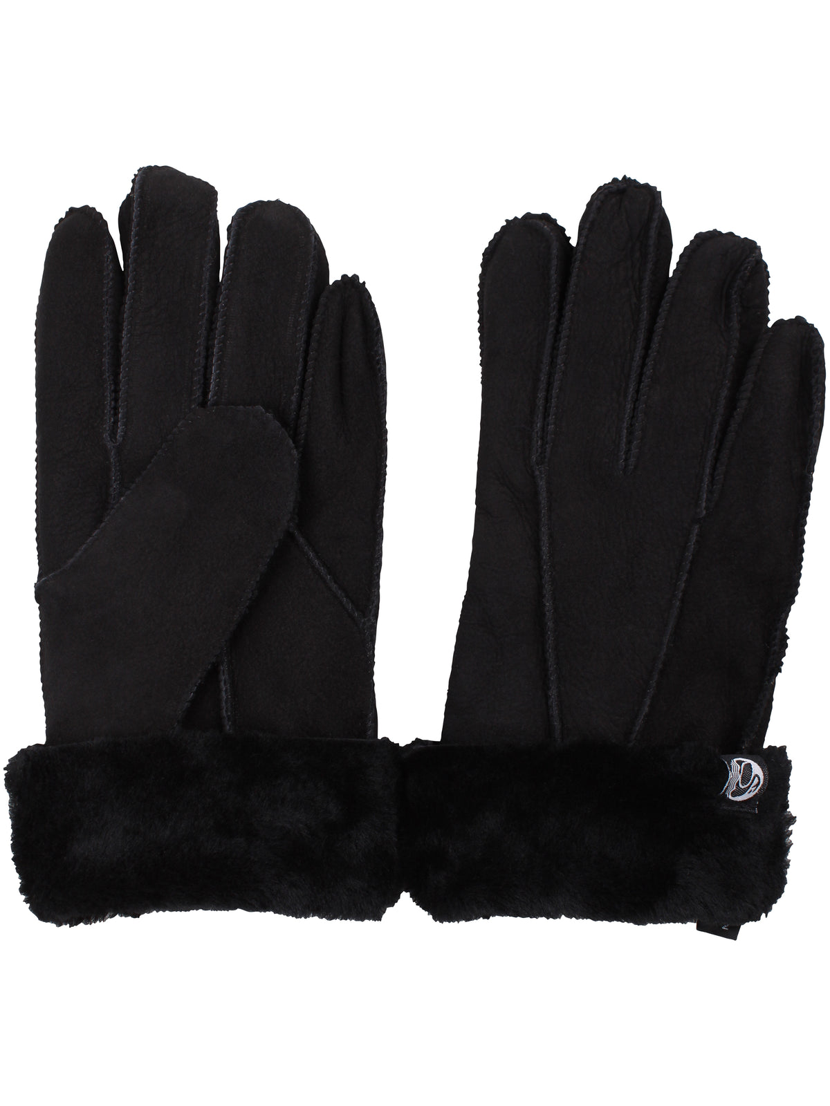 No Waste Sheepskin Mittens Black
