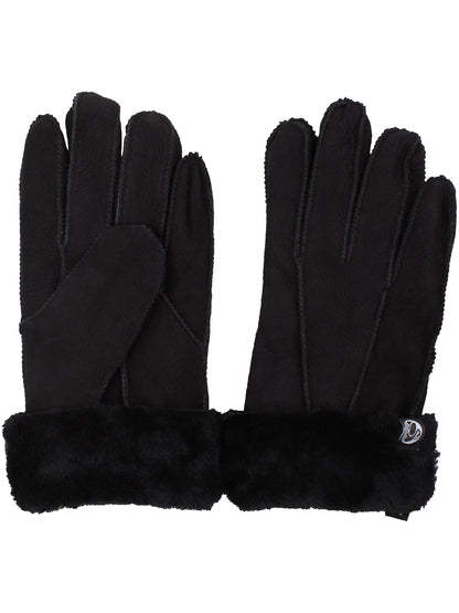 No Waste Sheepskin Mittens Black