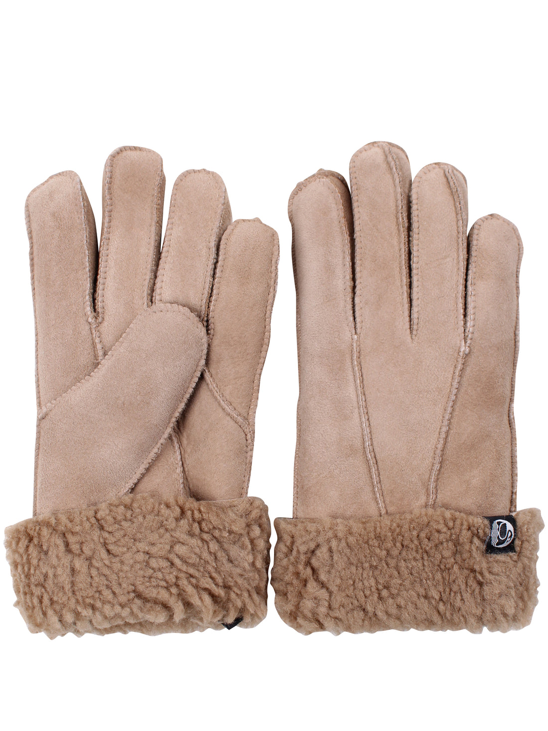 No Waste Sheepskin Mittens Light Camel