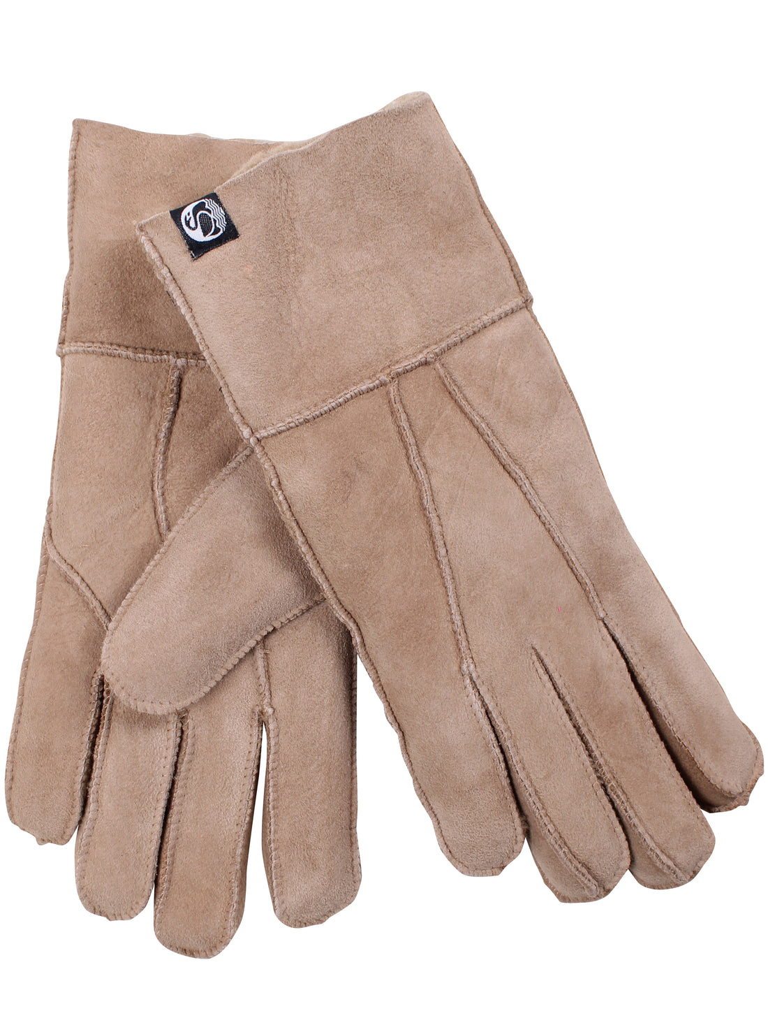 No Waste Sheepskin Mittens Light Camel