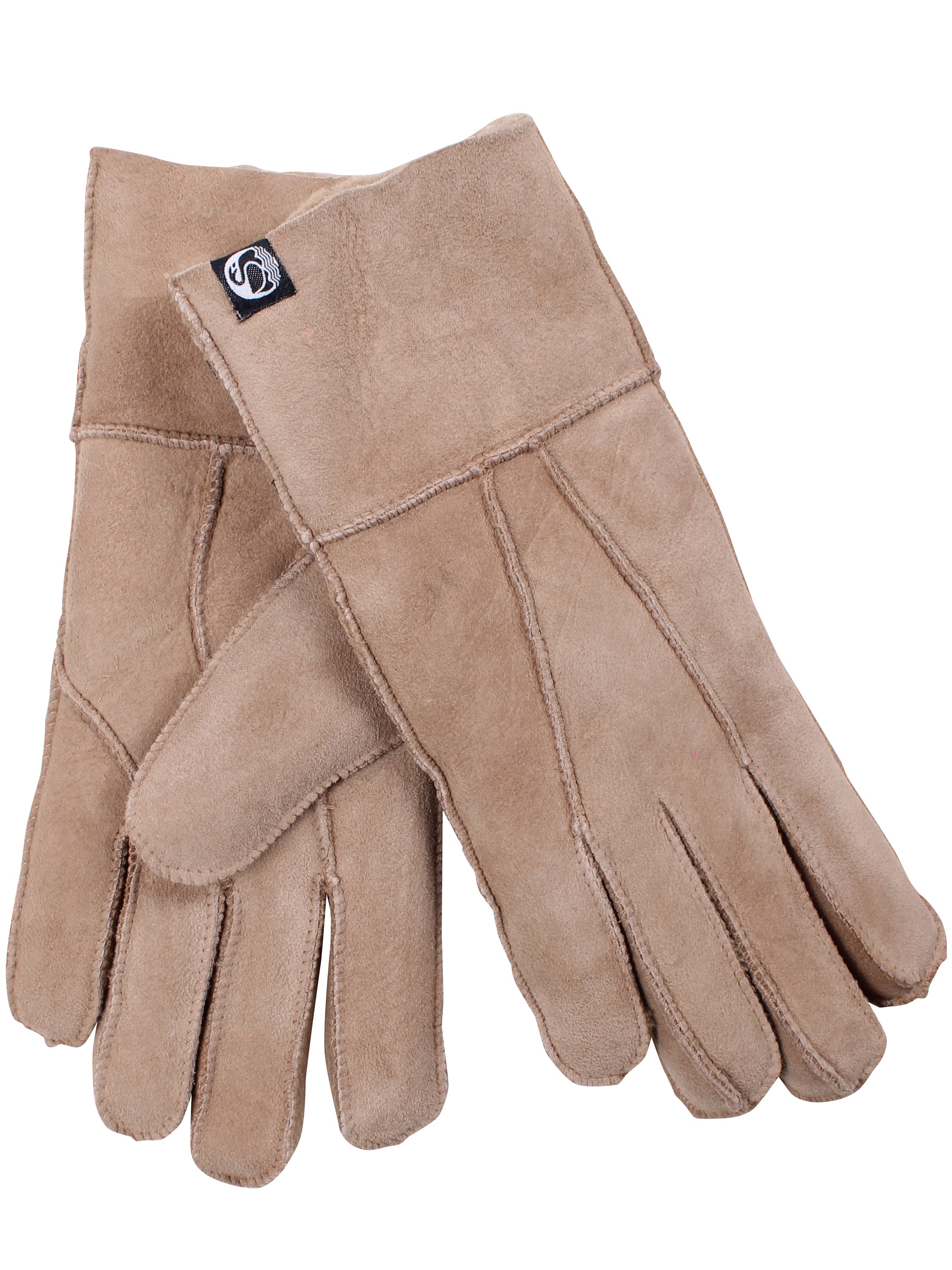No Waste Sheepskin Mittens Light Camel