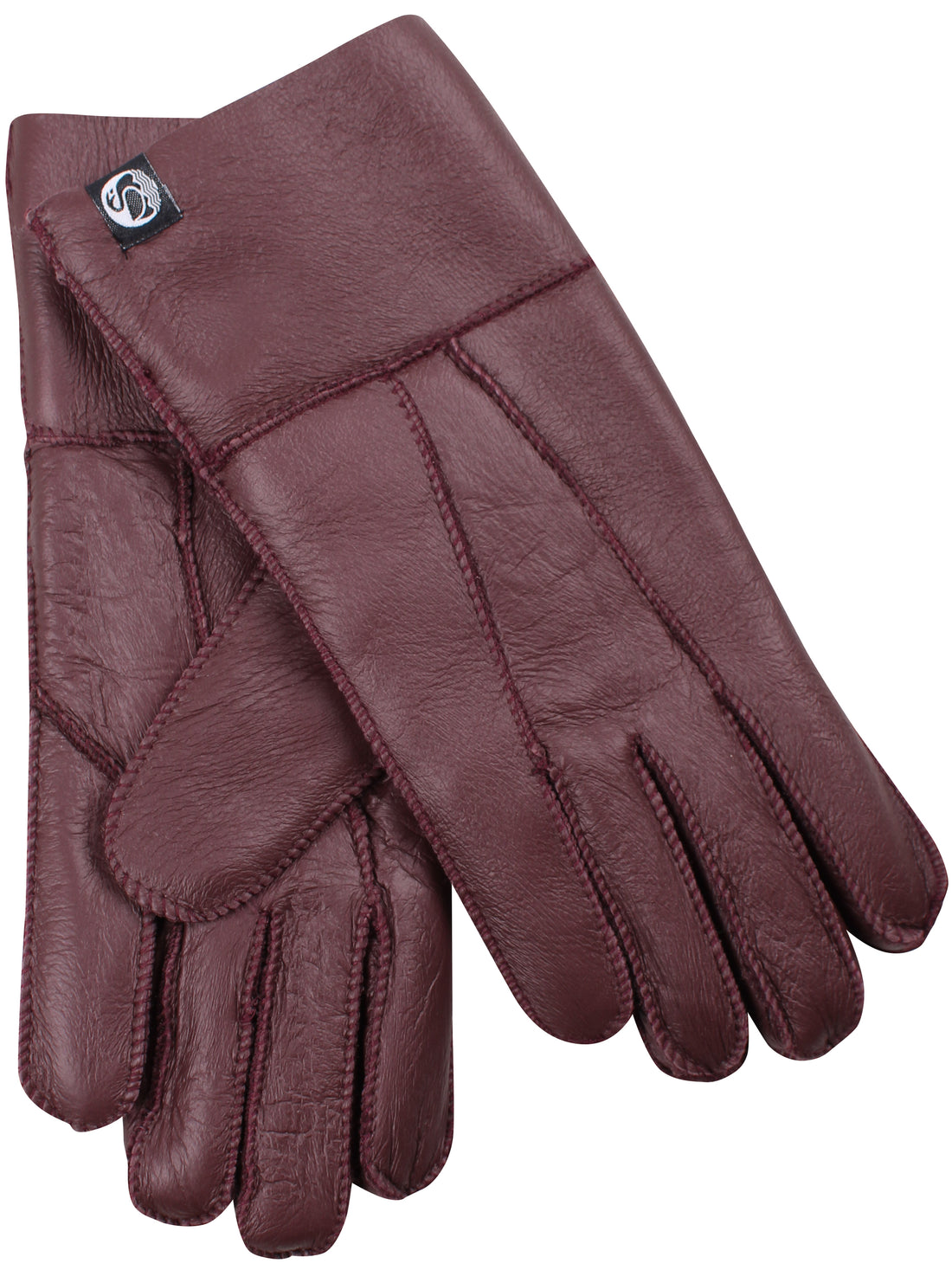No Waste Sheepskin Mittens Red