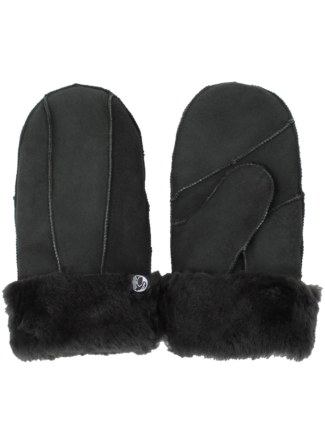 No Waste Sheepskin Gloves Blackish Green