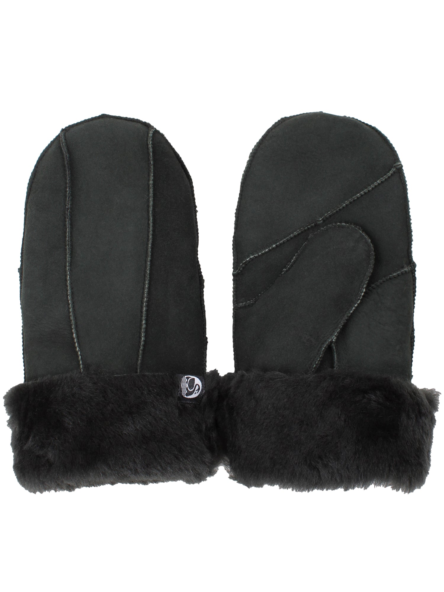 No Waste Sheepskin Gloves Blackish Green