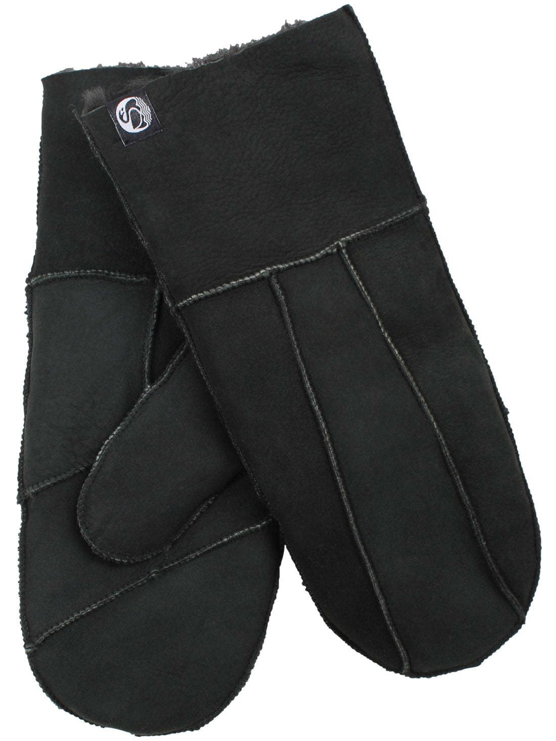 No Waste Sheepskin Gloves Blackish Green