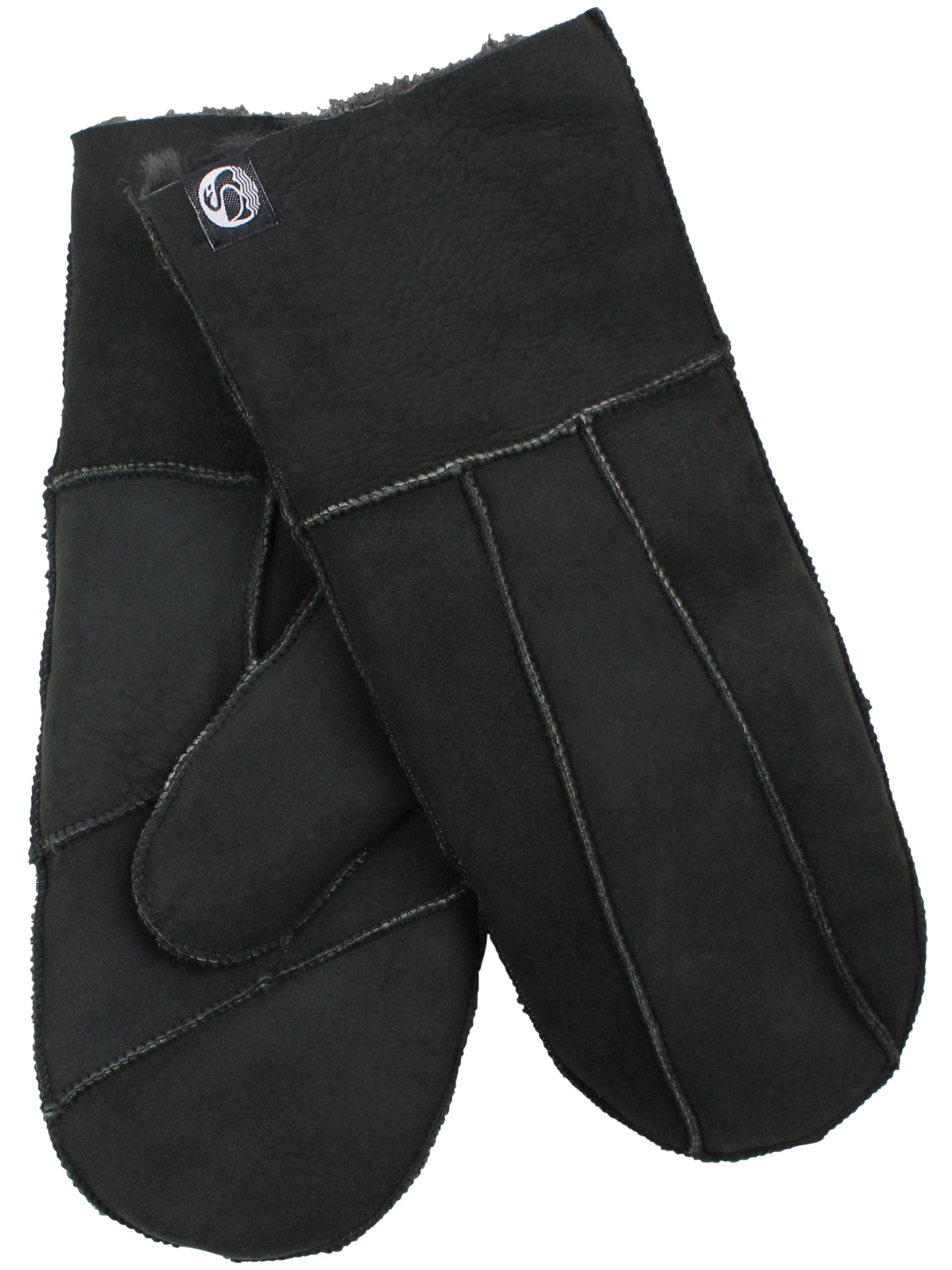 No Waste Sheepskin Gloves Blackish Green