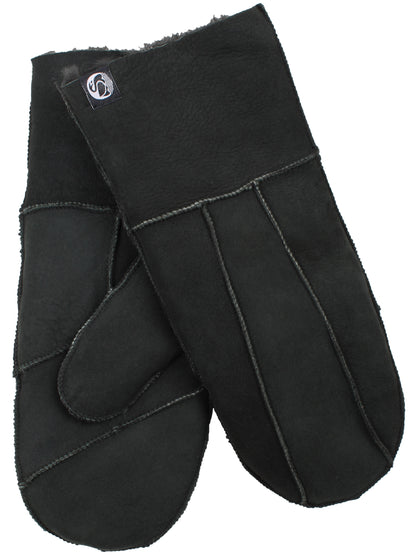 No Waste Sheepskin Gloves Blackish Green