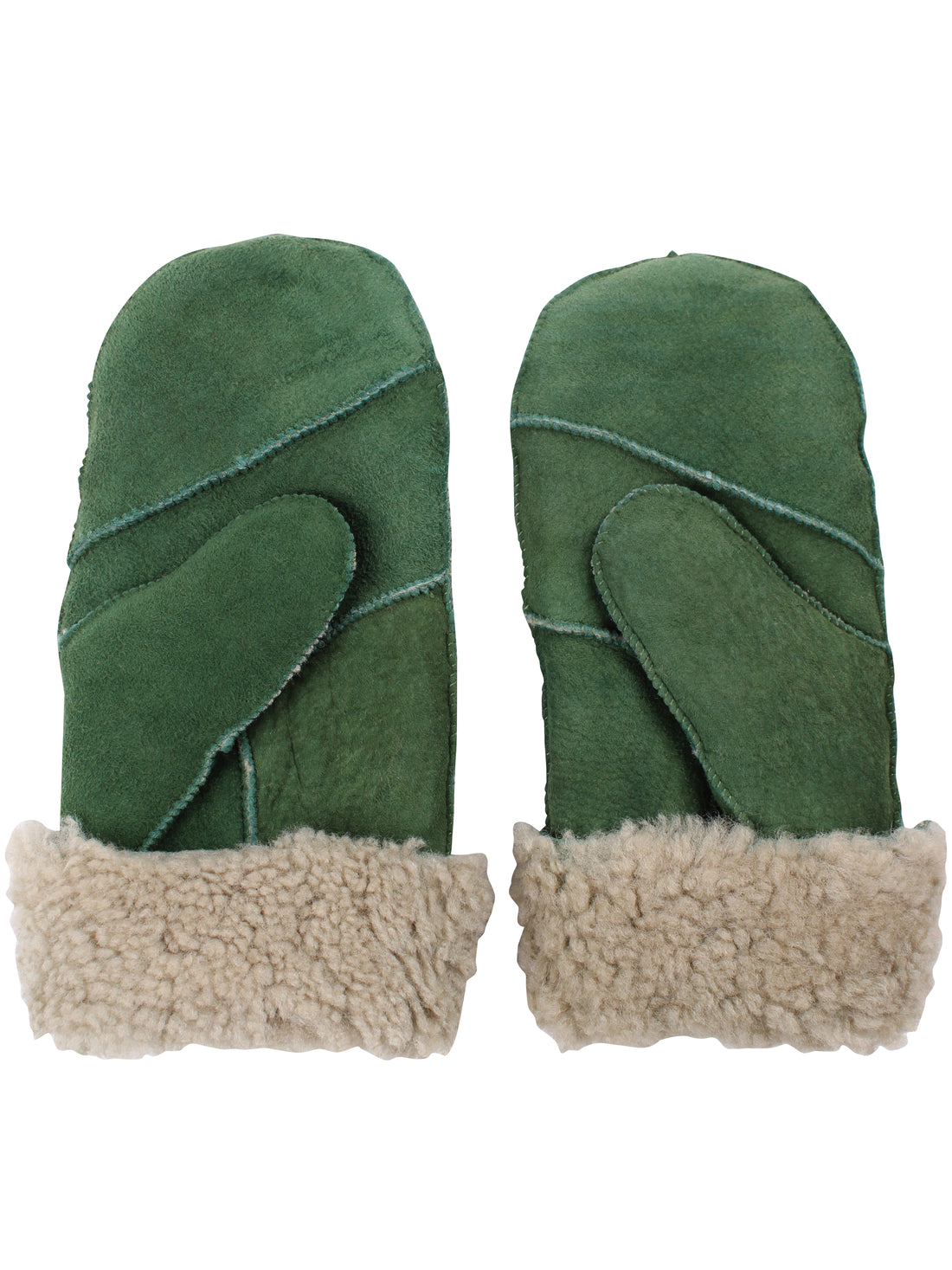 No Waste Sheepskin Gloves Fall Green