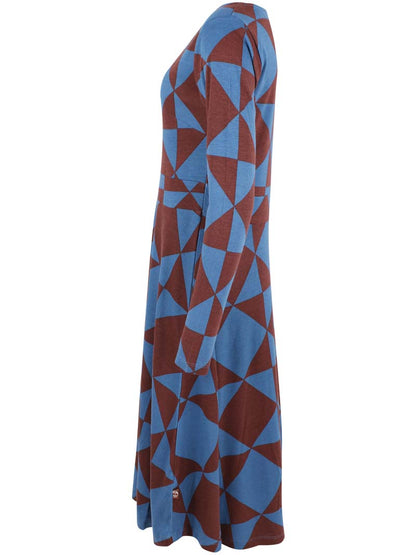 ORGANIC - Daneviborg LS Interlock Dress Ocean Purple DIAMETRIC