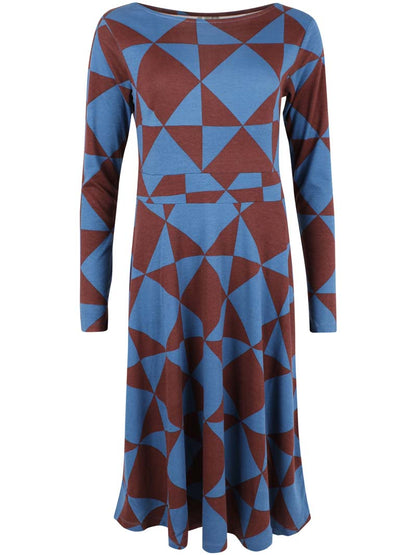 ORGANIC - Daneviborg LS Interlock Dress Ocean Purple DIAMETRIC