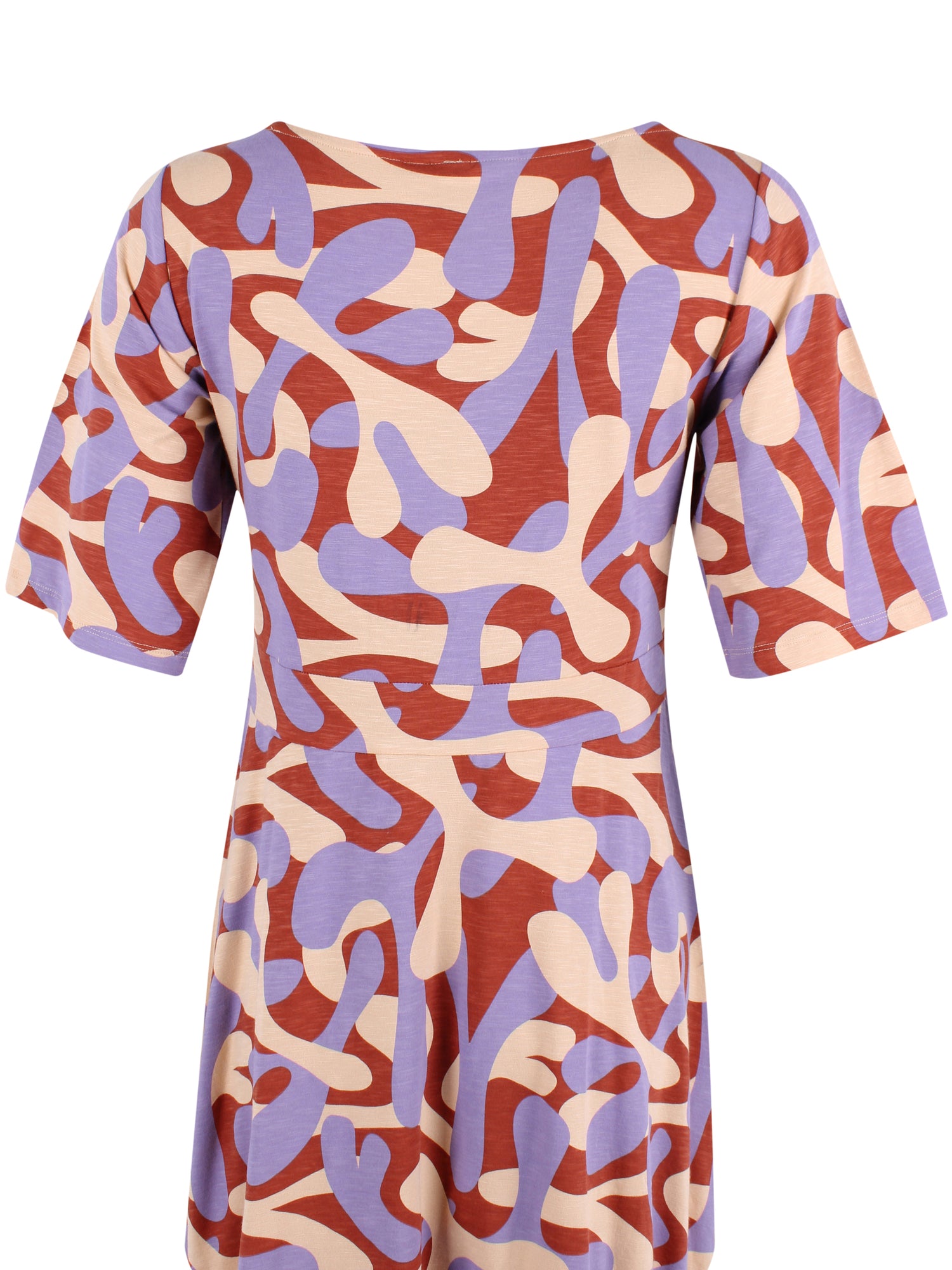 Fin mønstret kjole i økologisk bomuld til kvinder