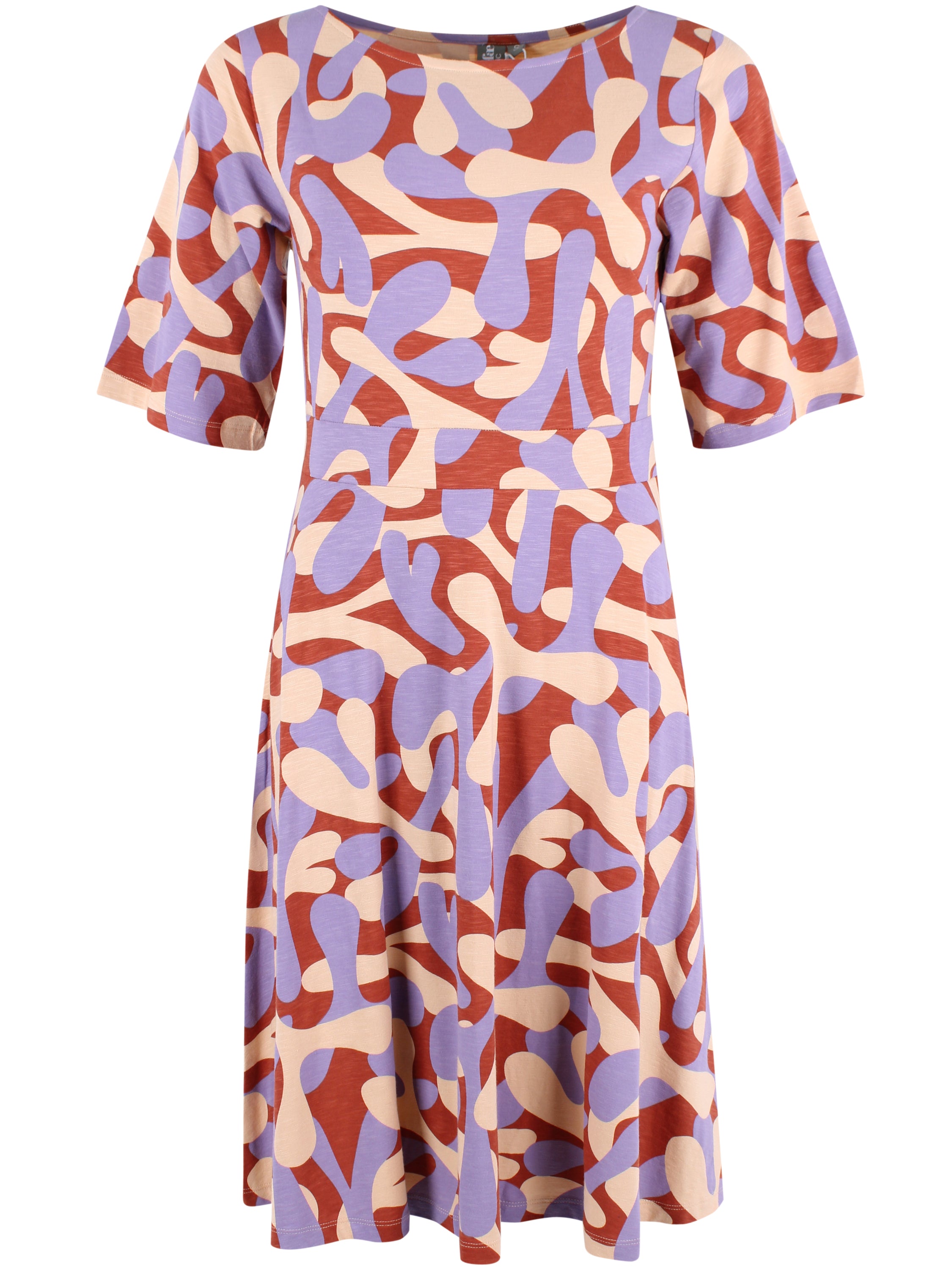 Fin mønstret kjole i økologisk bomuld til kvinder