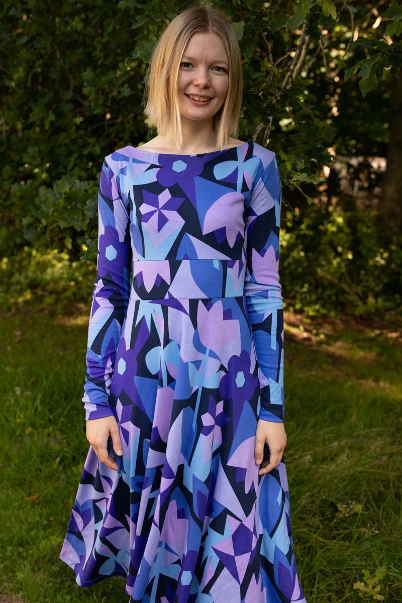 Mønstret økologisk Kjole til dame