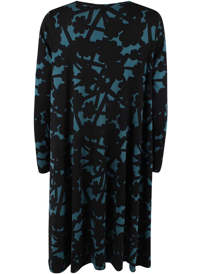 ORGANIC - Danalberte LS Interlock Kleid Dk Slate BRAMBLE