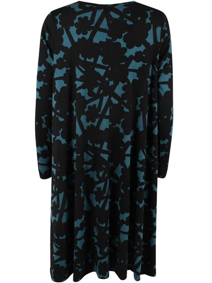 ORGANIC - Danalberte LS Interlock Kleid Dk Slate BRAMBLE